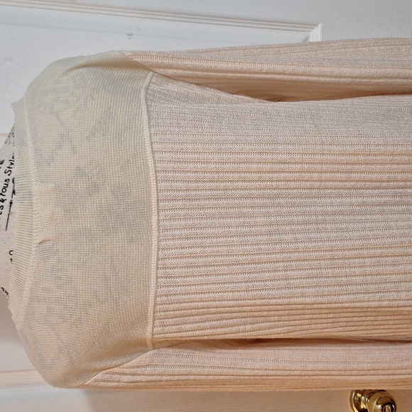 Altar'a State Cream Colored with Brown Graphic Design Sweater Dress Size Med - Picture 7 of 12
